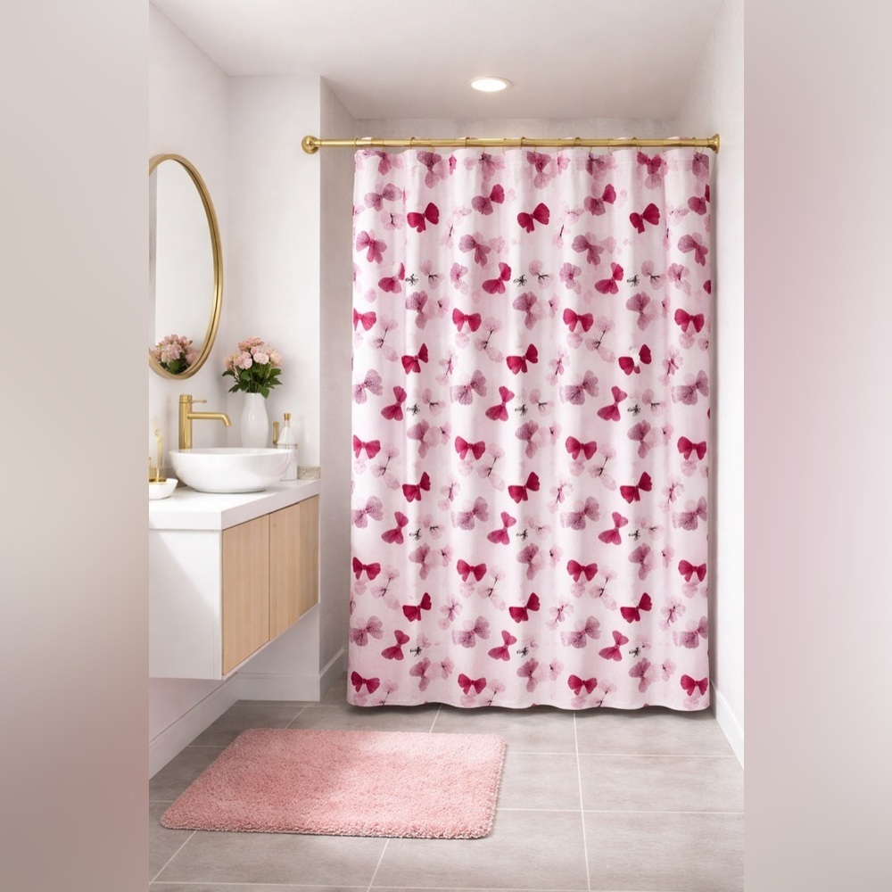 Juicy Couture Shower Curtain and Shower Liner Set NWT